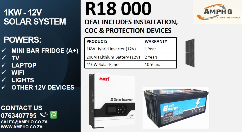 1KW 12V Solar System