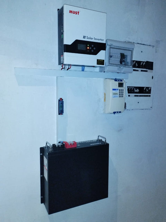 24V Back Up System: 3KW Inverter & 2,5KW Lithium Battery + Installation (3 Years Warranty) Fridge, Washing Machine, Microwave Oven, Power Tools & Airfryer