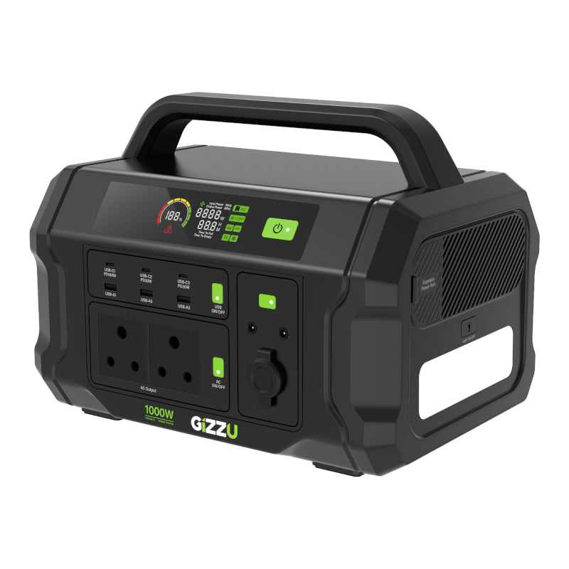 GIZZU CHALLENGER PRO 1120WH/1000W LITHIUM UPS PORTABLE POWER STATION (2 Years Warranty) - TV, Playstation, Desktop PC, SMALL (Fridge, Washing Machine & Microwave Oven)