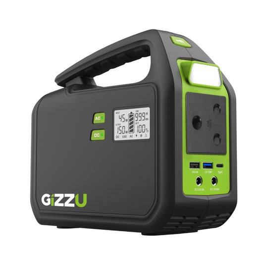 GIZZU GPS150MAX 242Wh Lithium Portable Power Station (1 Year Warranty) - Laptop, Wifi, Lights & Charging Devices