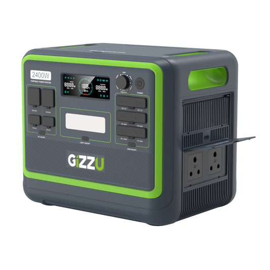 GIZZU HERO PRO 2048WH/2400W LITHIUM UPS PORTABLE POWER STATION (2 Years Warranty) - Fridge, Microwave, Washing Machine, Power Tools & Airfryer