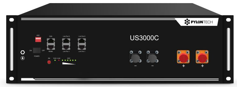 Pylon US3000C 3.5kWh 48V Lithium-Ion Solar Battery (excl. brackets) 5 Years Warranty