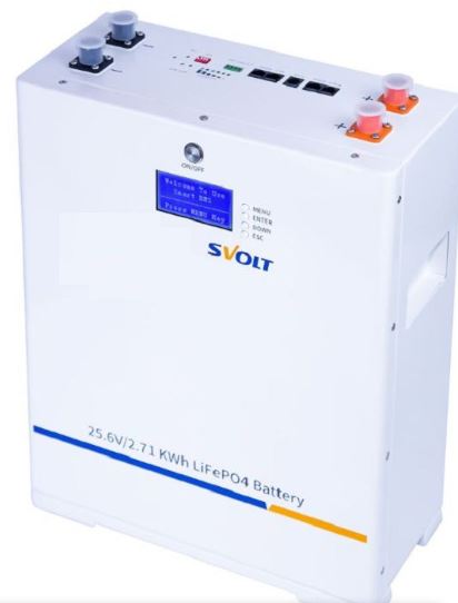 2,71KWh 24V Svolt A-GradeLithium Battery (5 Years Warranty) - Comes with battery cables