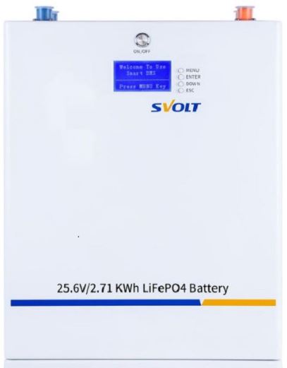 2,71KWh 24V Svolt A-GradeLithium Battery (5 Years Warranty) - Comes with battery cables